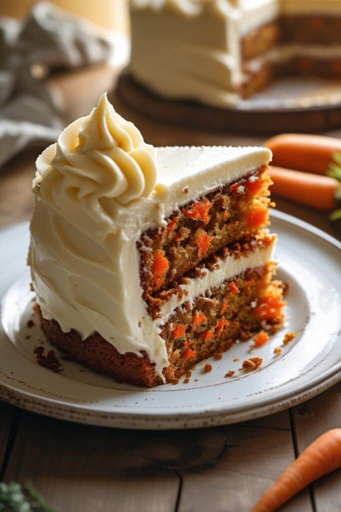 Carrot Cake Mix – The Best Easy Dessert You’ll Ever Make 7 Moist Carrot Cake Mix slice with cream cheese frosting