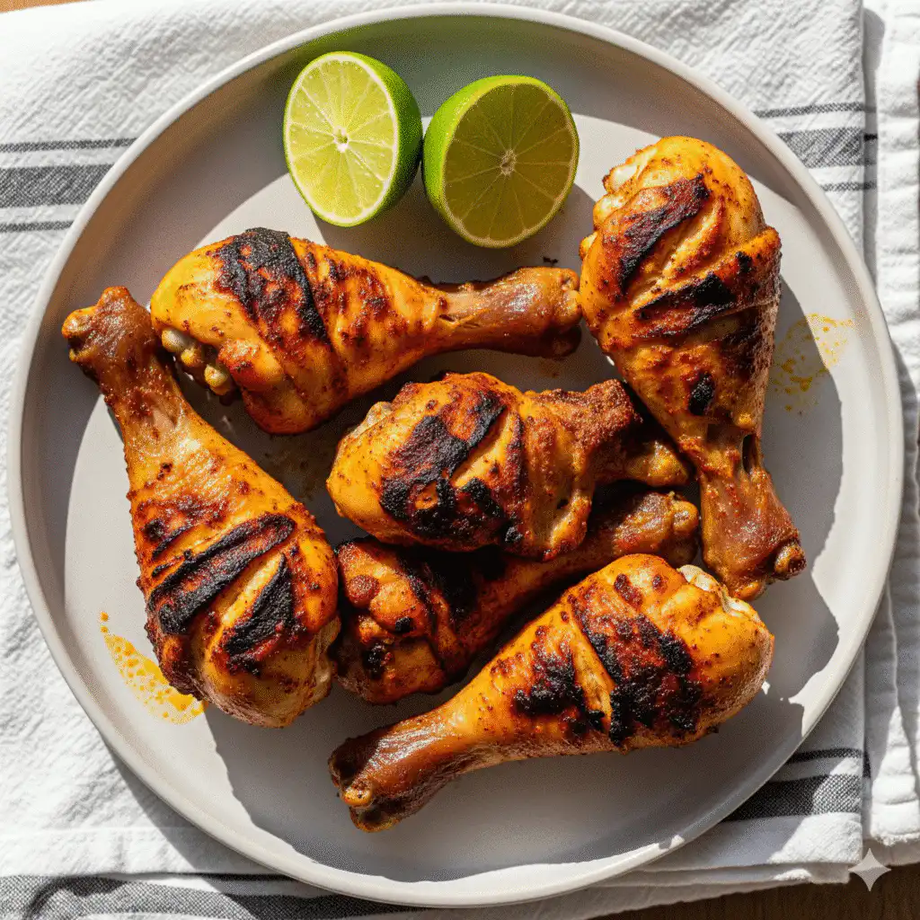 chipotle chicken recipe card with finished dish