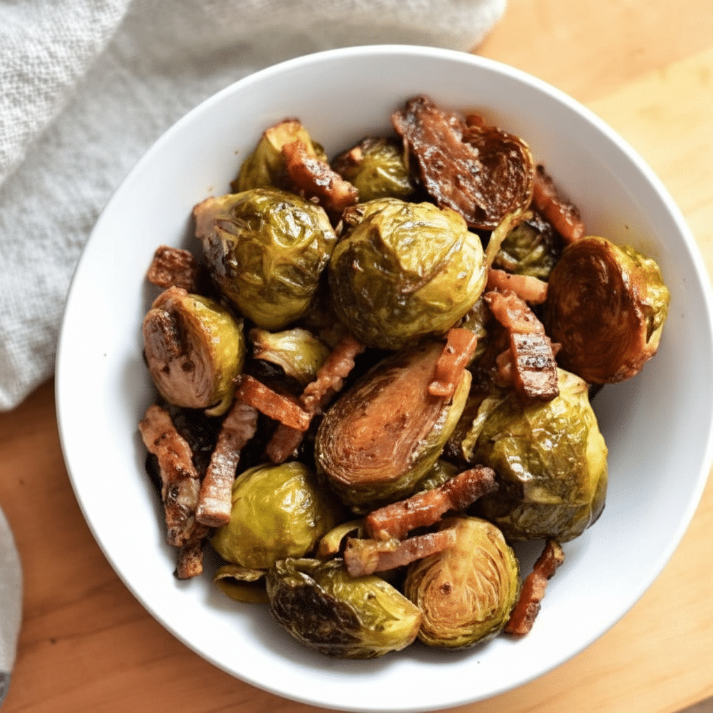 Roasted Brussels Sprouts Balsamic: A Crispy, Flavorful Side Dish 5 Roasted Brussels Sprouts Balsamic in serving bowl
