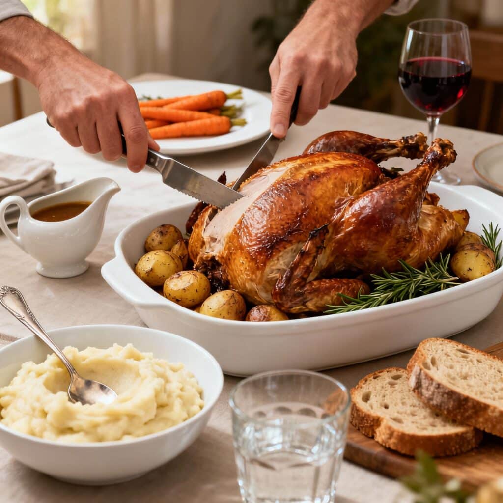 turkey roasting in electric roaster