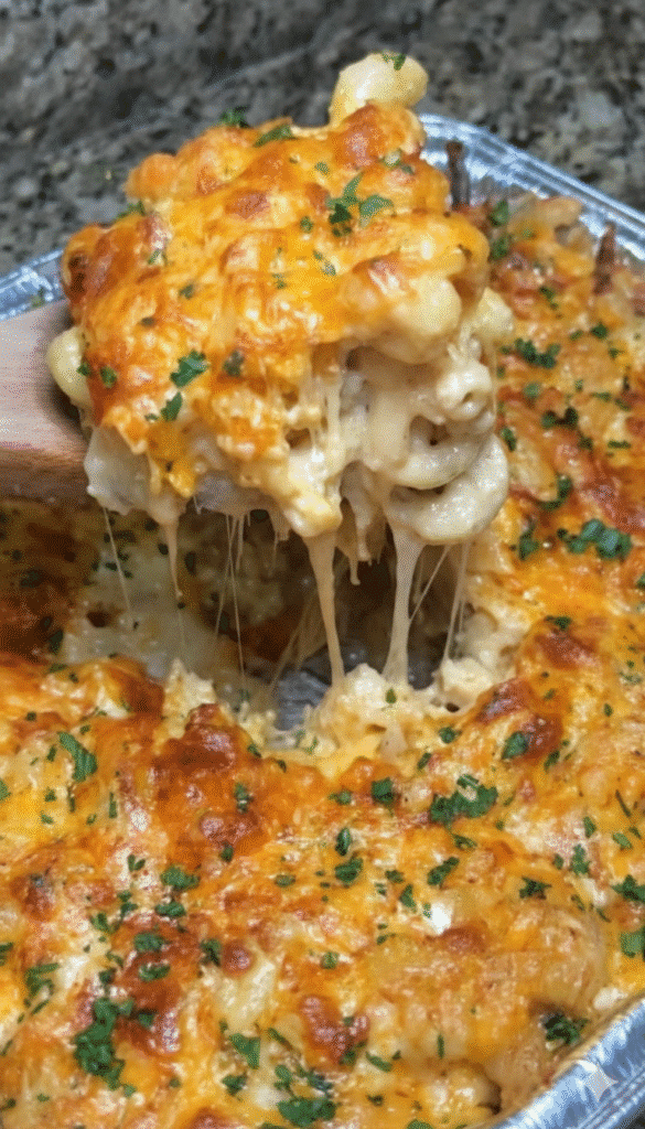 Ingredients for The ULTIMATE Baked Macaroni and Cheese on a kitchen counter