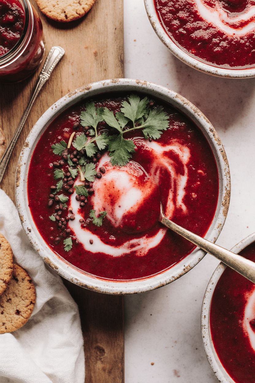A grouping of fresh, deep purple whole beetroots, accompanied by spices, high-pectin apples, and acidifiers (lemons), representing the full ingredient list.