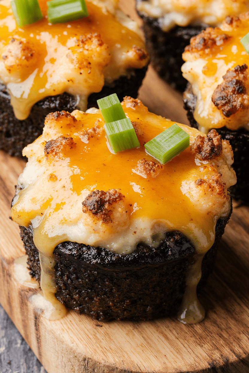 A plate of crispy air fryer sausage-stuffed mushrooms, golden and garnished with fresh parsley.