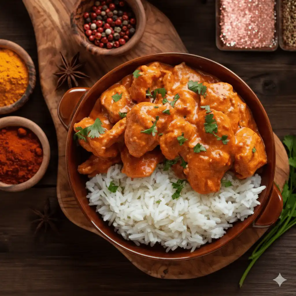 serving-butter-chicken-with-rice