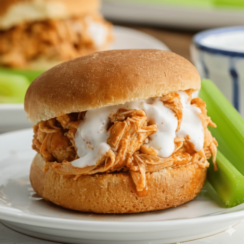 slow cooker buffalo chicken dip cooking process