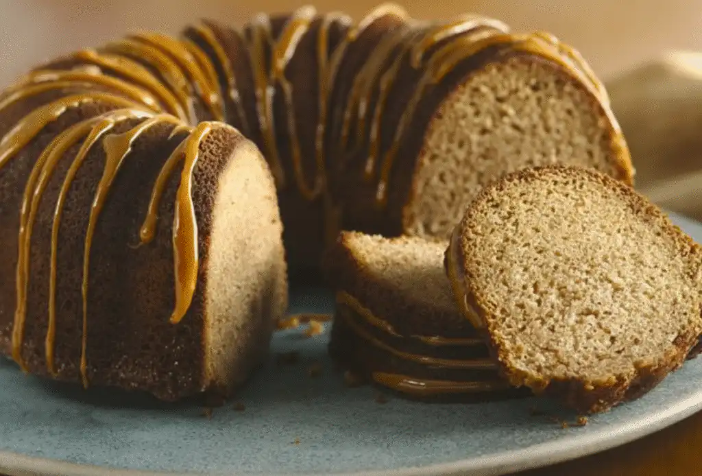 Delicious snickerdoodle Bundt cake with cinnamon and sugar topping