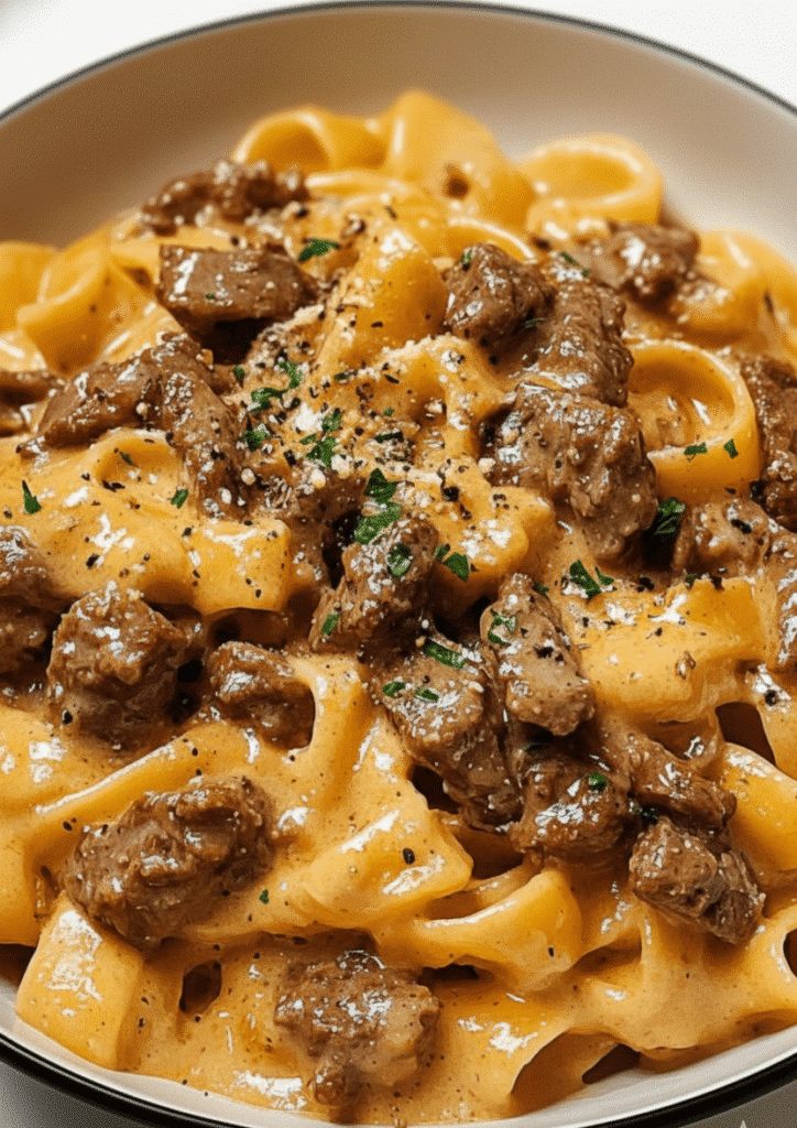 Delicious One Pot Creamy Garlic Pasta served in a bowl