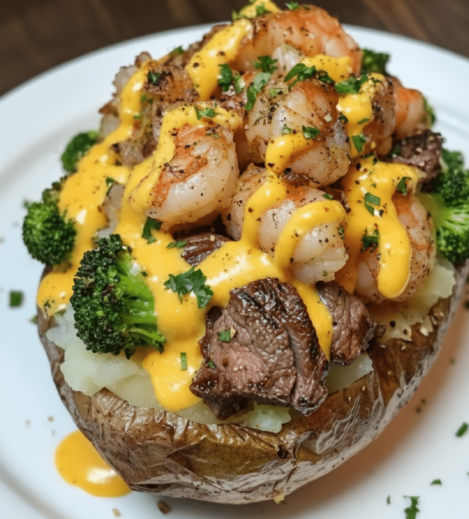 Loaded Baked Potato with Steak Bites