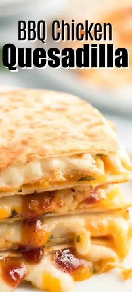 Delicious BBQ chicken quesadillas with melted cheese and smoky barbecue flavor
