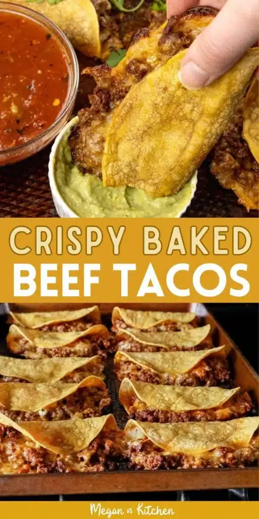 Delicious crispy beef tacos topped with fresh ingredients