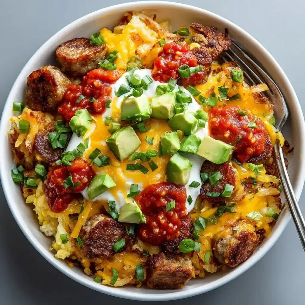 Delicious Hash Brown Breakfast Bowl with vibrant toppings