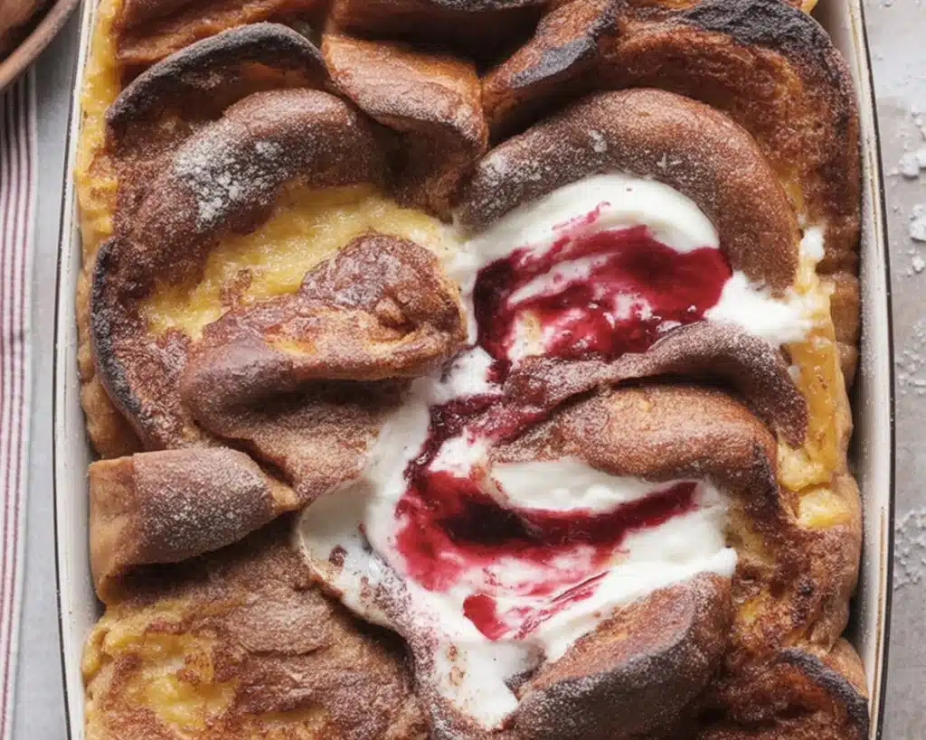 Decadent Crème Brûlée French Toast topped with a crackly sugar crust, ideal for holiday breakfasts.