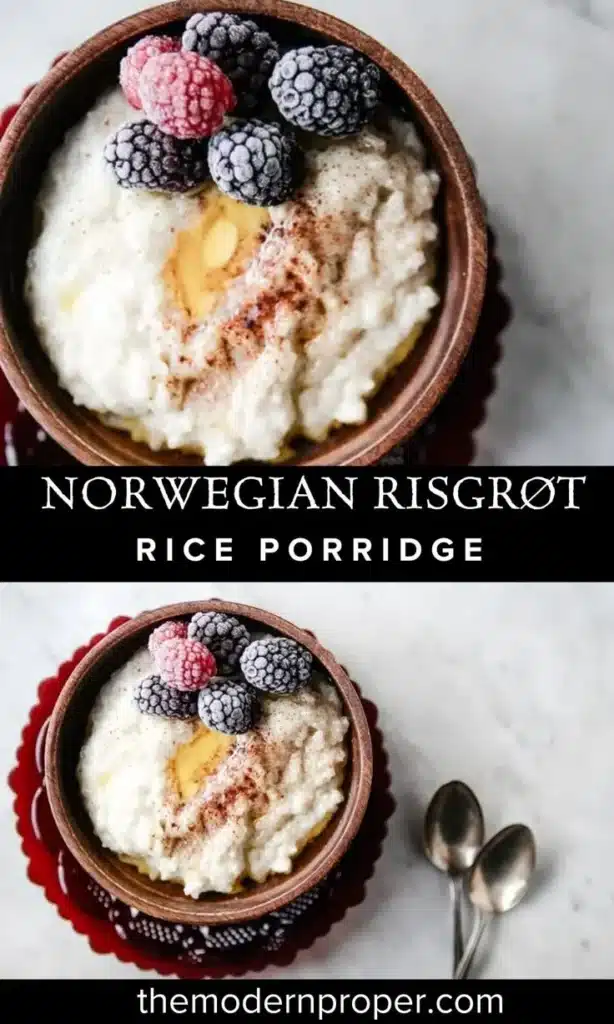 Delicious homemade rice pudding served in a bowl.