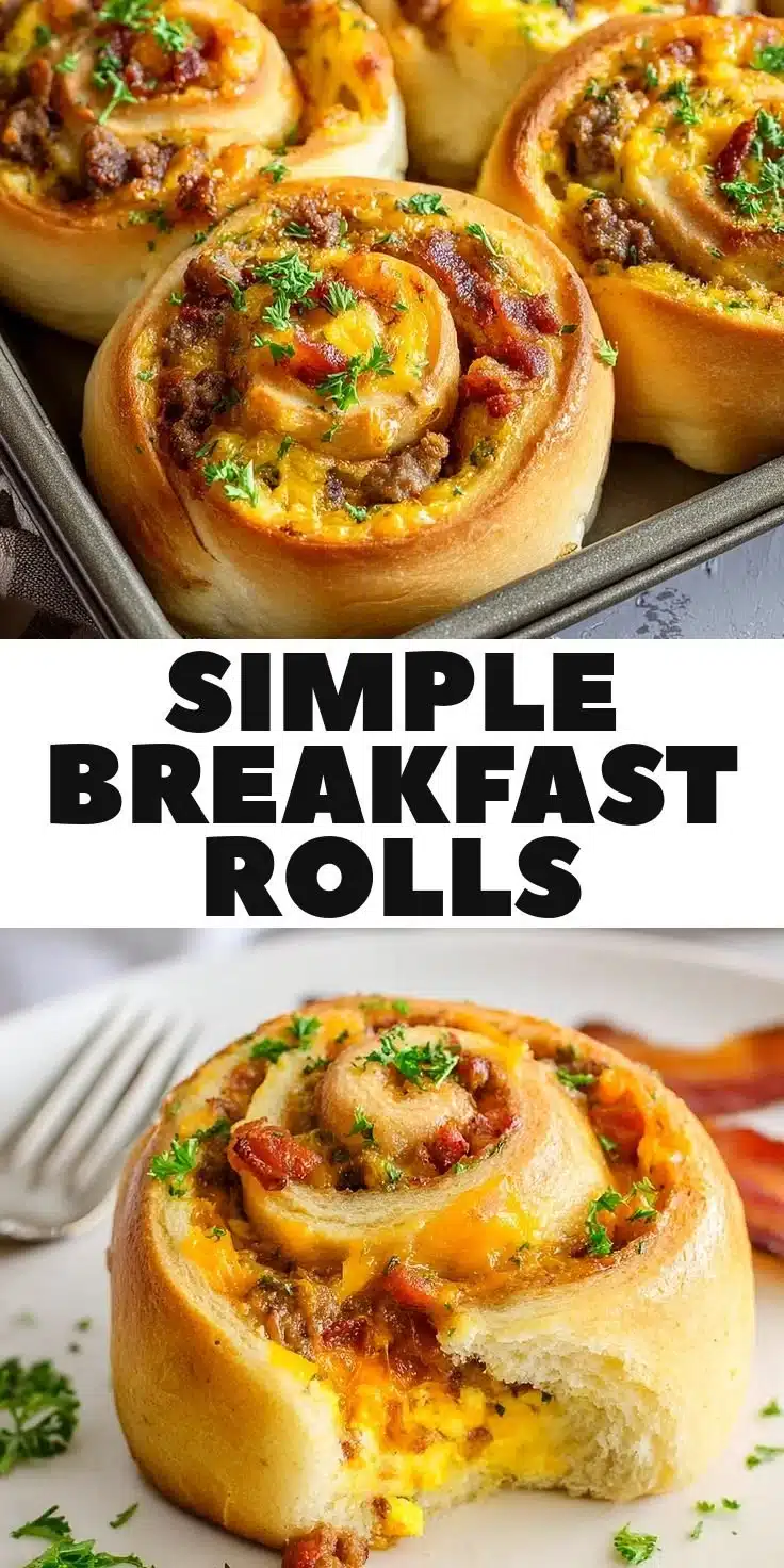 Simple Breakfast Rolls 1 Freshly baked simple breakfast rolls ready to be served.