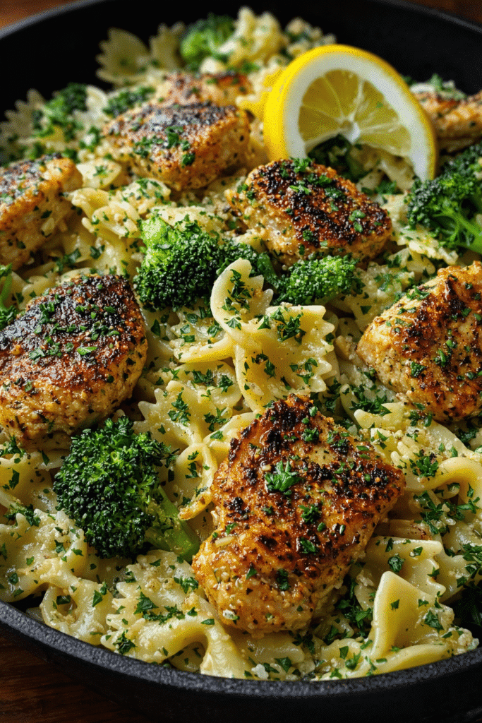 Cowboy Butter Lemon Bowtie Chicken with Broccoli Bliss 1