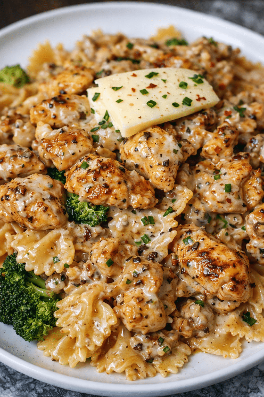 Cowboy Butter Lemon Bowtie Chicken with Broccoli Bliss