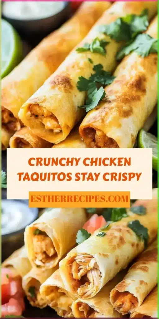 Plate of crispy chicken taquitos with dipping sauce