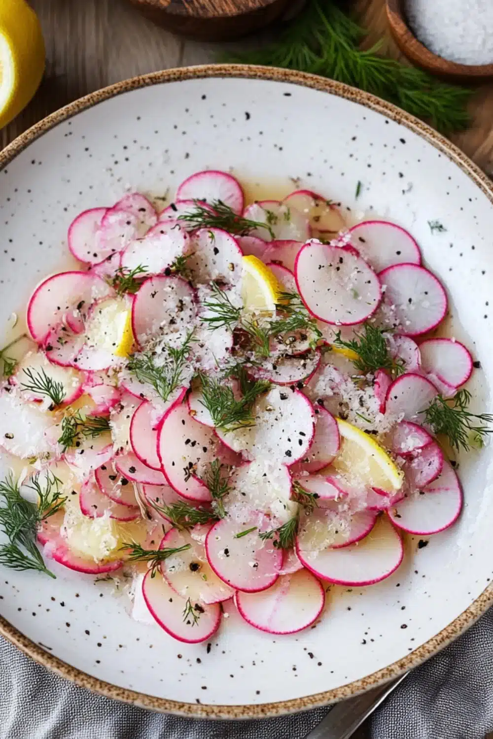 Gordon Ramsay's fresh radish salad with colorful vegetables