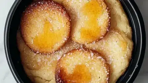 Delicious crème brûlée cookies with caramelized sugar topping