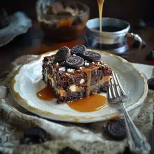 Ultimate Slutty Brownies 2 Ultimate slutty brownies with layers of cookie dough and brownie mix