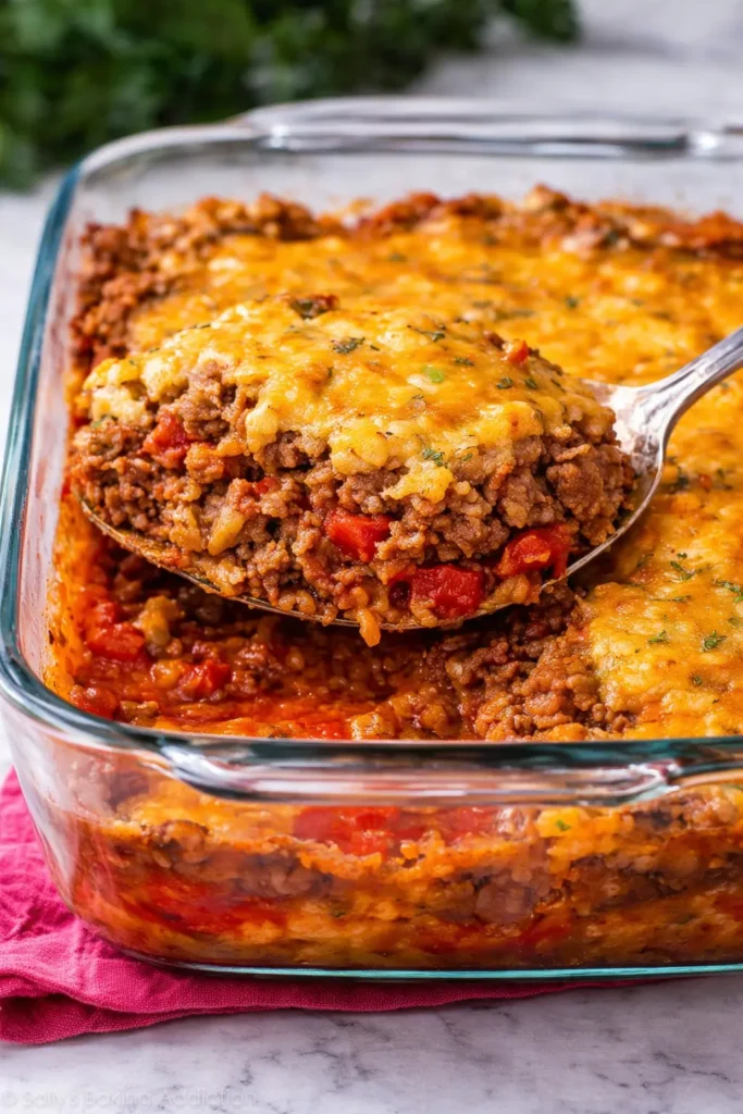 Casserole gratinee et savoureuse au fromage