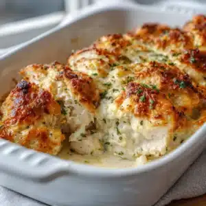 Cottage Cheese Chicken Bake: Creamy, High-Protein, One-Dish Wonder 2 Cottage Cheese Chicken Bake served in a dish, creamy and high-protein meal.