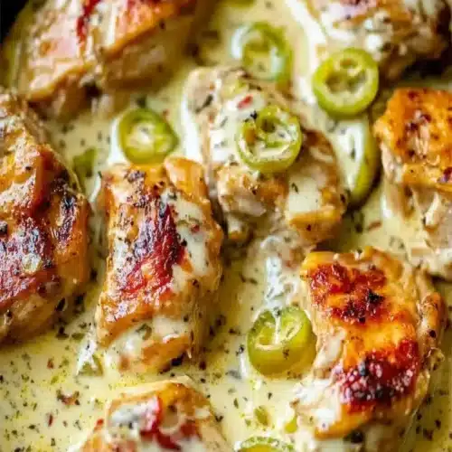 Creamy Pepperoncini Chicken Skillet Recipe - Quick & Easy 2 Creamy Pepperoncini Chicken in a skillet with vibrant peppers and a creamy sauce
