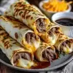 French Dip Tortilla Roll Ups - a delicious twist on the classic sandwich