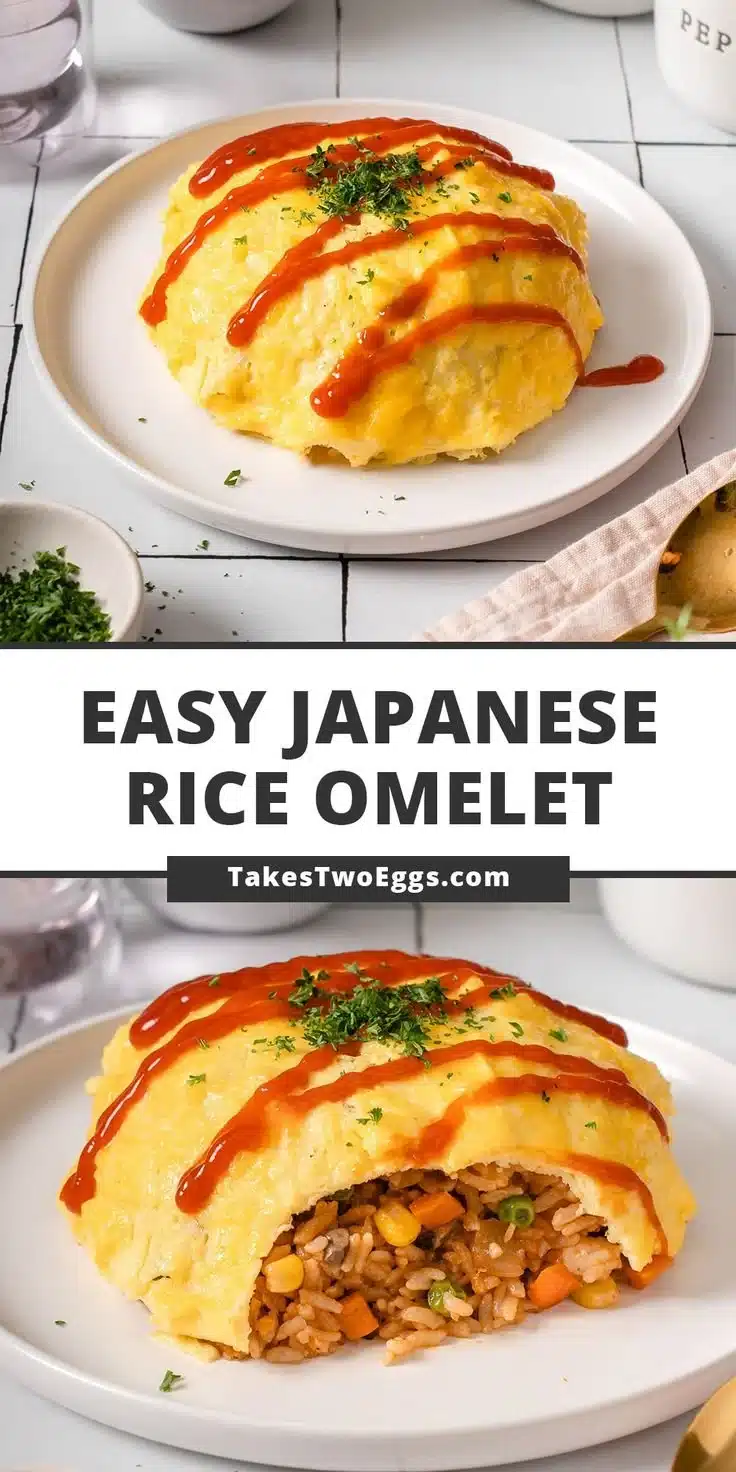 Omurice 1 Delicious plate of omurice with fluffy omelette and flavorful fried rice