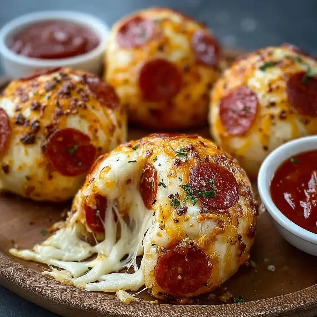 Deliciously baked Pepperoni Pizza Bombs ready to serve
