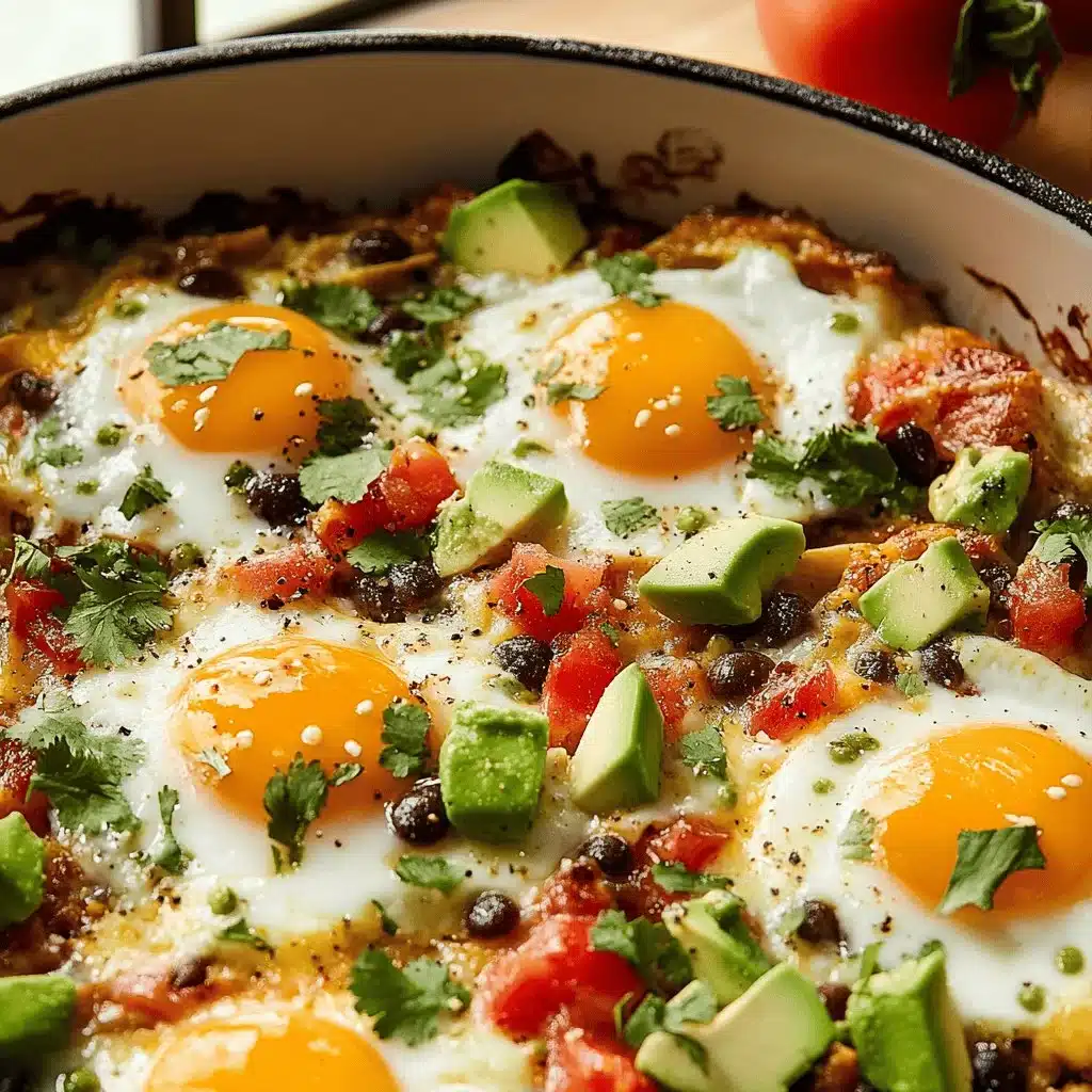 Delicious Ranch Style Eggs Casserole served in a baking dish