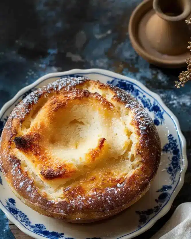 Rommegrot 1 A bowl of Rommegrot, traditional Norwegian rice porridge served with butter and cinnamon.