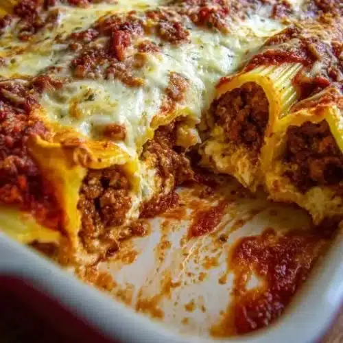 Stuffed Manicotti 2 Plate of homemade stuffed manicotti topped with marinara sauce and cheese.