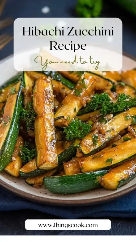 A delicious Asian zucchini side dish plated with vibrant colors and garnishes.