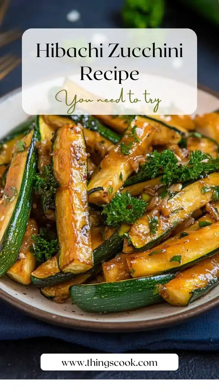 A delicious Asian zucchini side dish plated with vibrant colors and garnishes.