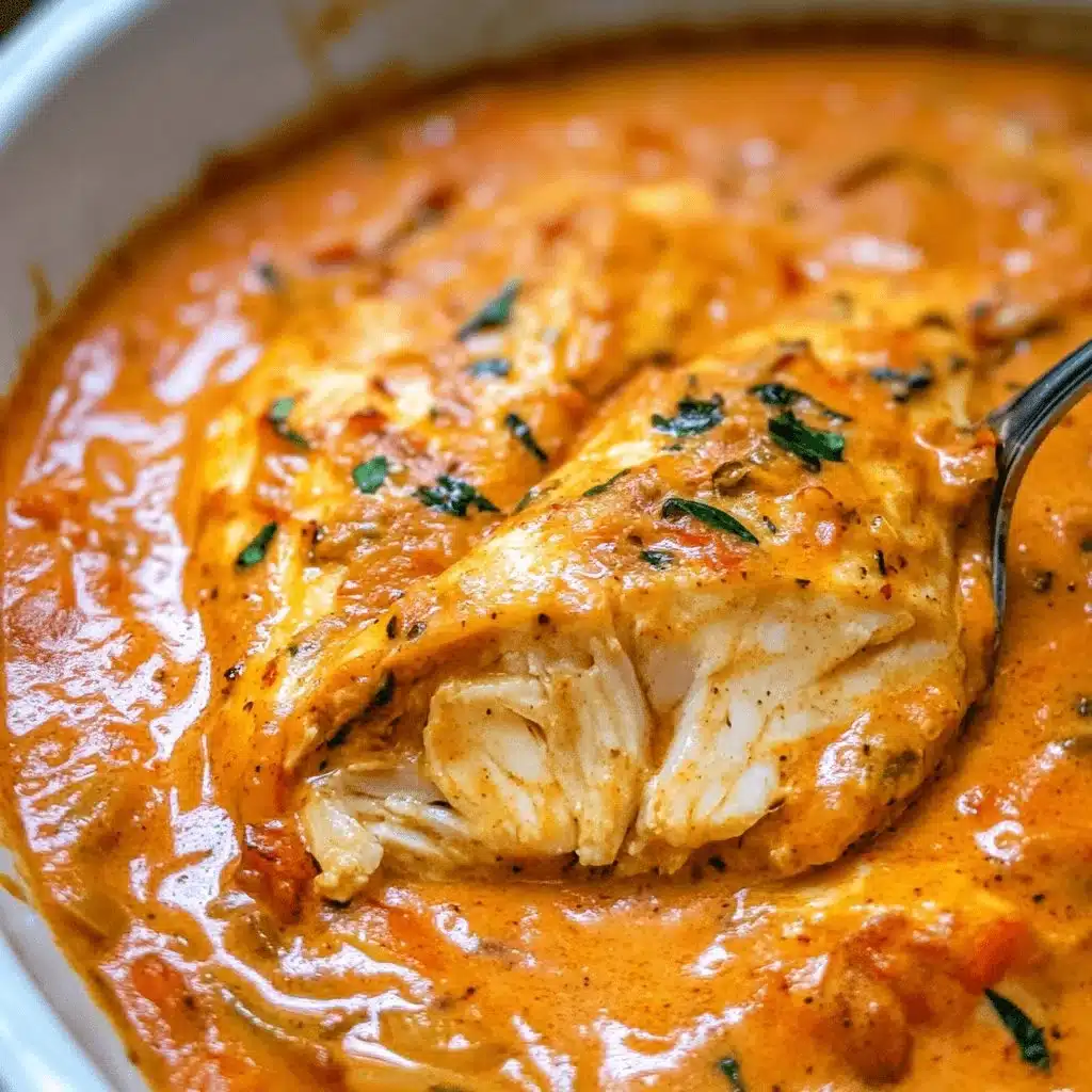 Delicious tilapia fillets served with roasted pepper sauce.