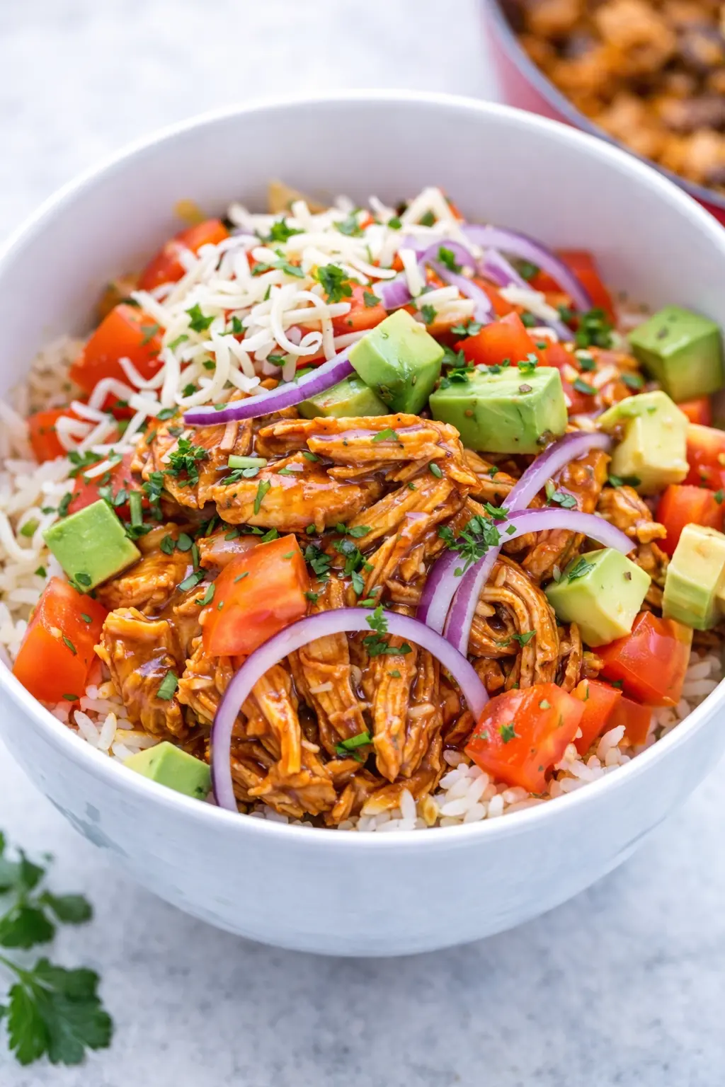 Bol de riz au poulet et legumes