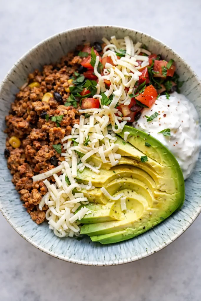Chicken Enchilada Bowl 3 Bol mexicain colore et savoureux
