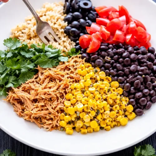 Chicken Enchilada Bowl 2 Salade southwestern coloree et appetissante