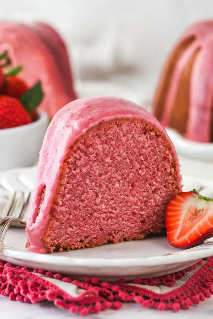Strawberry Milkshake Pound Cake
