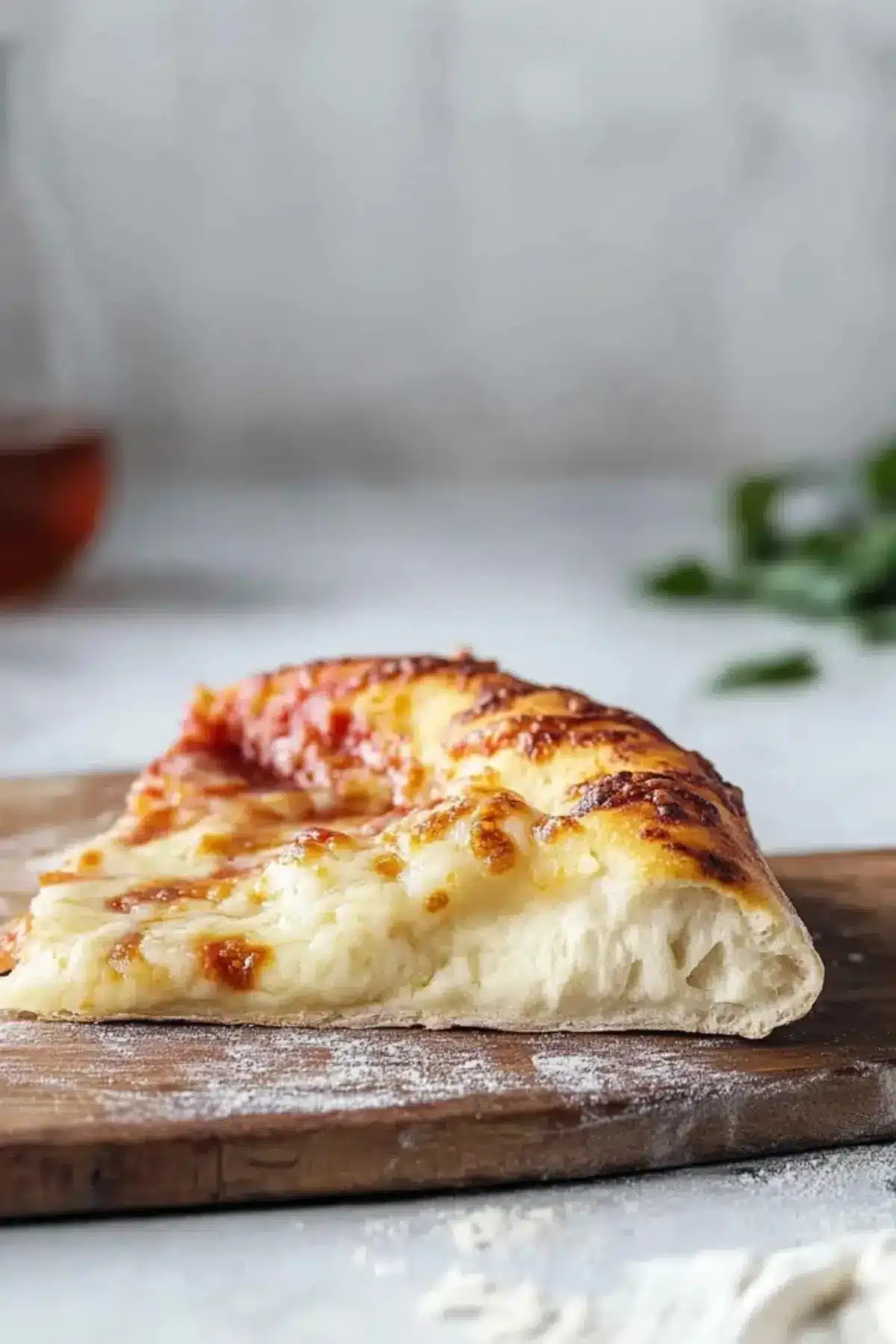 Freshly made artisan pizza dough ready for baking