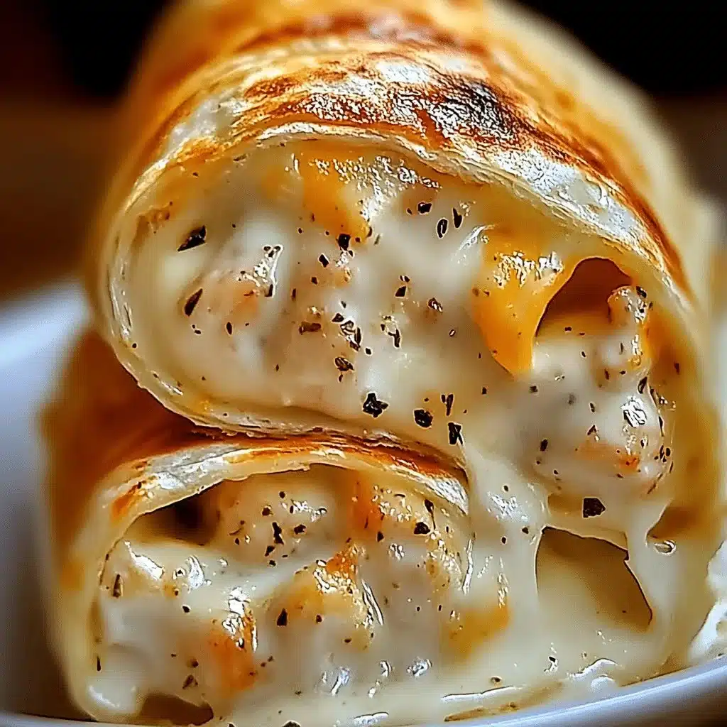 Cheesy Garlic Chicken Wraps 1 Delicious cheesy garlic chicken wraps ready to be enjoyed