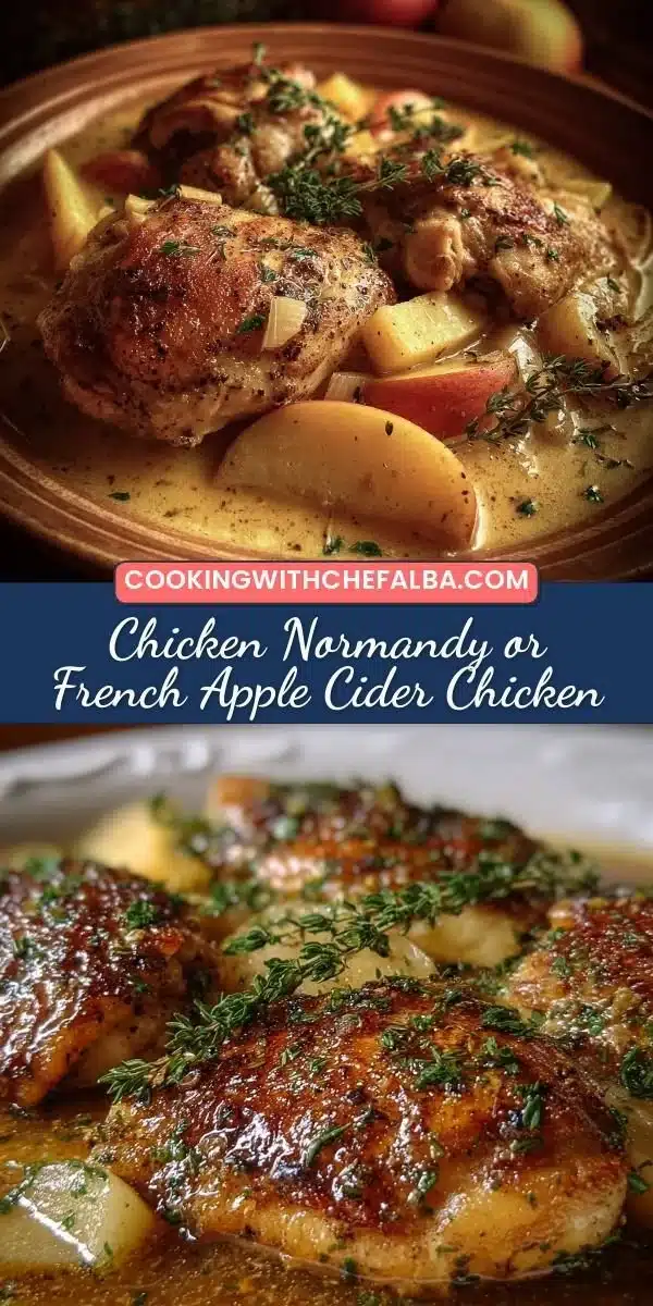 Chicken Normandy 1 Delicious Chicken Normandy dish with creamy sauce and apples