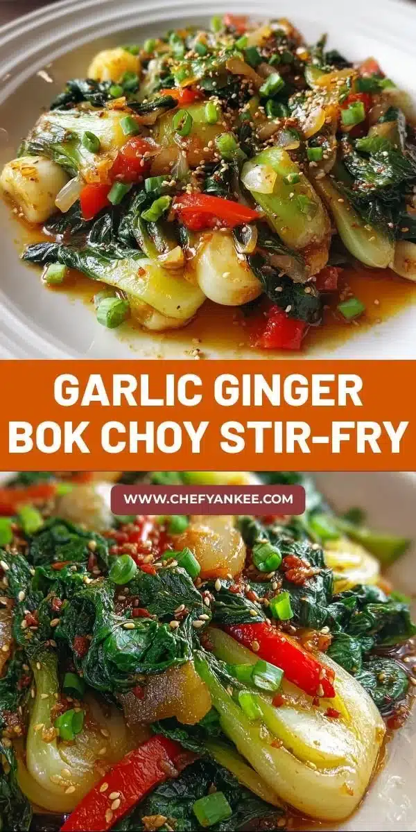 Garlic Ginger Bok Choy Stir-Fry 1 Delicious Garlic Ginger Bok Choy Stir-Fry with vibrant vegetables