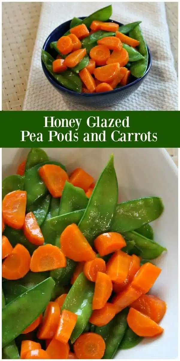 Honey Glazed Pea Pods and Carrots recipe 1 Honey Glazed Pea Pods and Carrots served as a colorful and healthy side dish