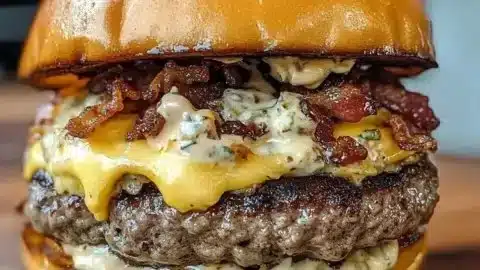 Delicious juicy smash burgers with creamy baconnaise