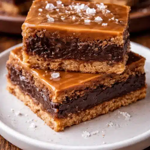Salted Caramel Brown Sugar Pop Tart Cookie Bars with Easy Cinnamon Glaze