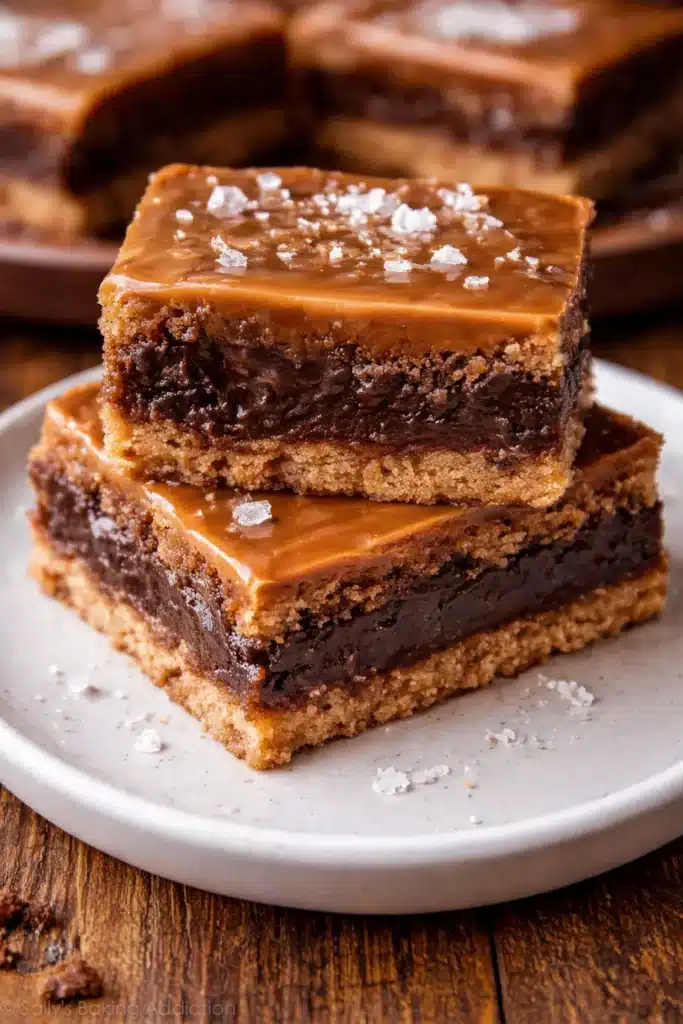 Salted Caramel Brown Sugar Pop Tart Cookie Bars with Easy Cinnamon Glaze