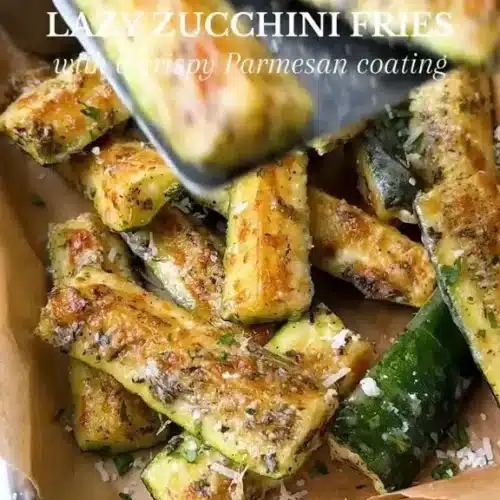 Baked Keto Zucchini Fries served with dipping sauce