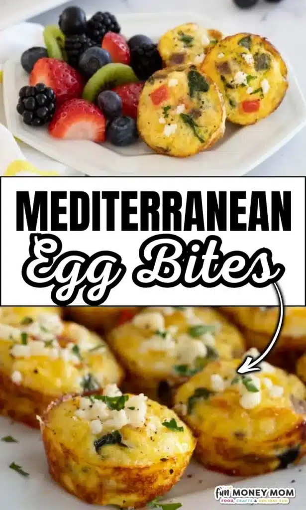 Mediterranean Egg Bites with fresh vegetables and herbs